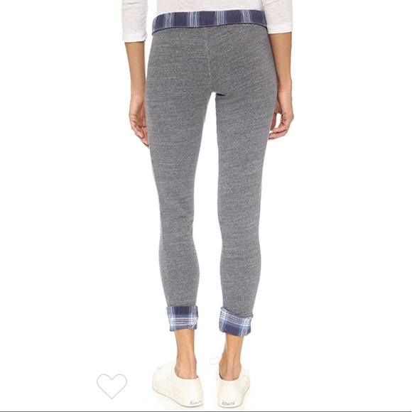 MONROW Plaid Fold Over Sweatpants - Picture 5 of 8